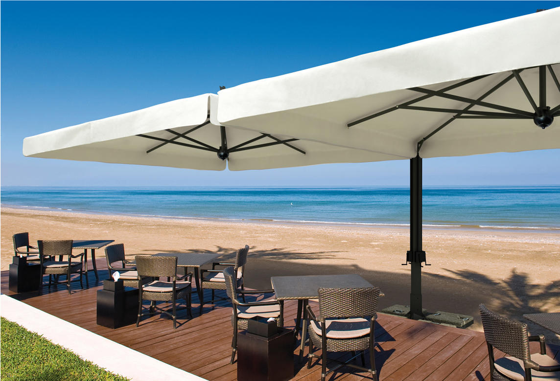 Umbrela Aluminiu Poker - 2 Brate 3x6 m