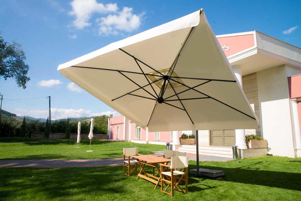 Umbrela Aluminiu Retractabila - Brat Lateral 3,5x3,5 m