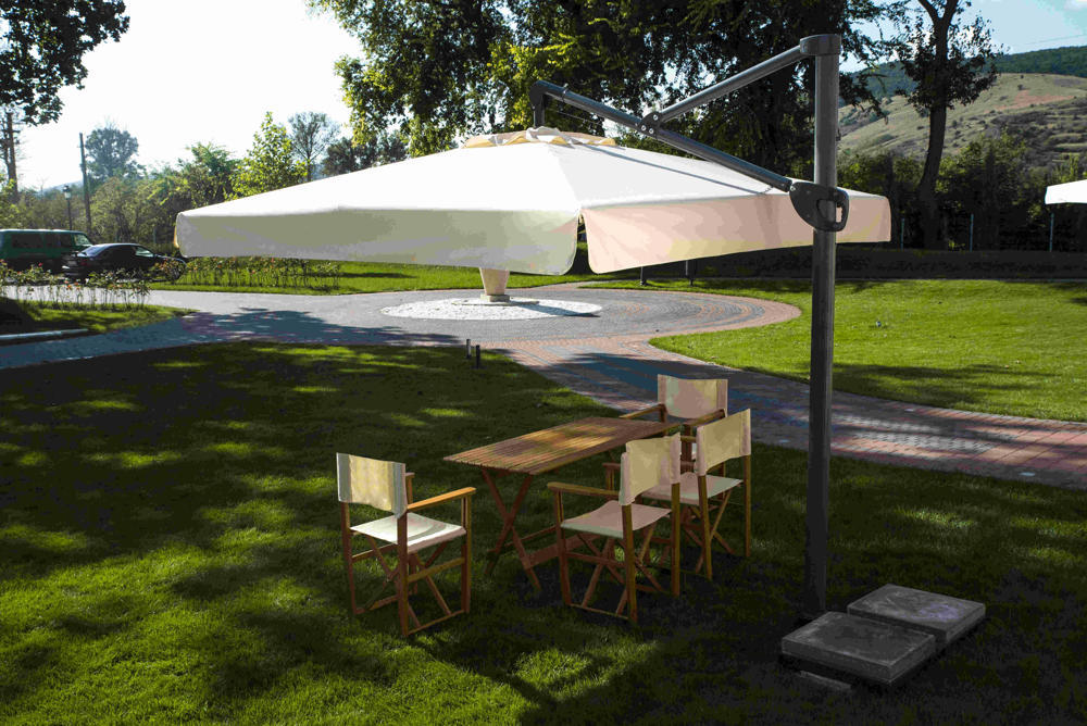 Umbrela Aluminiu Retractabila - Brat Lateral 3x4 m