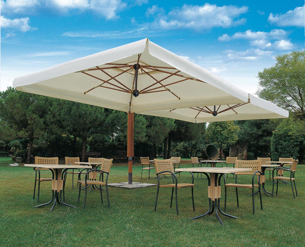 Umbrela Lemn Poker - 2 Brate 3,5x7 m 