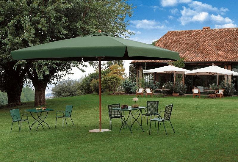 Umbrela Lemn Standard Pătrată 3,5×3,5 m